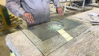 How to make 5MM glass manual rund cutting for fan 🇸🇦🔥