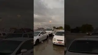 Car damaged due to heavy rain fall