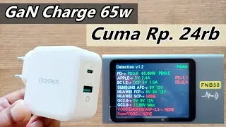 Tes GaN Charge 65w Murah.! Rp 24rb | Choetech PD8002 Support PD QC AFC dan Laptop |
