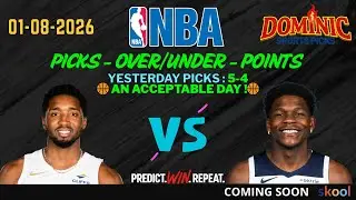 MY 12 BEST BETS NBA PICKS TODAY FREE  🏀 01-08-2026 #NBA #PICKS #PARLAY #PROPS 🔥 🏀 🔥