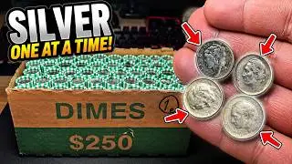 ONE SILVER AT A TIME! (COIN ROLL HUNTING DIMES)