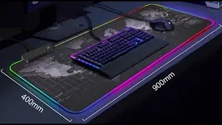 Premium XL Extended LED Mouse Pad - World Map