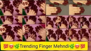 Red stain henna || finger mehndi design with red dark colour #fingermehndi #latestfingermehndi 