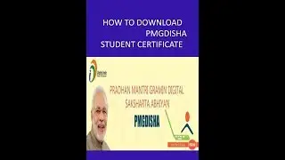 HOW TO DOWNLOAD PMGDISHA STUDENT CERTIFICATE