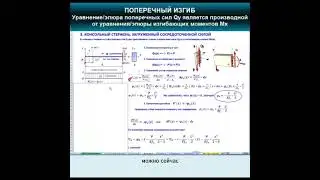 Эпюра поперечной силы Q это производная от эпюры изгибающих моментов М. Поперечный изгиб. #обучение