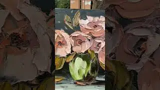 &lsquo;Held in blush&rsquo; from my floral atmospheres collection. 🌸 #art #oilcolor