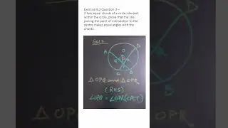 Class 9 Maths | Circles Ex 9.2 Q3 | Equal Chords Angle Theorem | NCERT Proof with Explanation