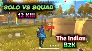 Solo vs squad Full gameplay- DJ AADI Gaming ।। Indian b2k ।।