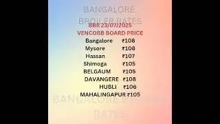 #KARNATAKA RATE #BROILER #CHICKEN #VENCOBB
