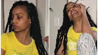 Easy Jumbo Havana Twists | Marley Twists | Kinky Twists using the Rubber band method