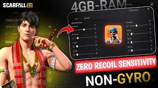 SCARFALL 2.0 BEST SENSITIVITY & SETTINGS! For NON-GYRO Players - Zero Recoil🔥