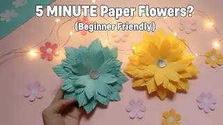 🤯5 MINUTE Paper Flowers?!💐(Beginner Friendly) | DIY Easy Room Decor & Craft Hack!