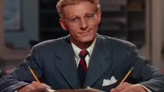 Wonder Man (1945) -- Edwin Dingle hard at work in the library.