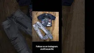Fallen Soldier with Rhinestone Cropped Top T-Shirt with OS Cargo Stretchable Stacked Flared Jean👕👖