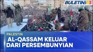 PALESTIN |  Briged Al-Qassam Berarak Iringi Tebusan Israel