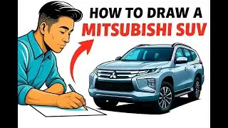 How to Draw a Mitsubishi SUV | Easy Step by Step Tutorial