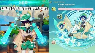 Ballads of Breeze Day 7 - Venti Theme Bard's Adventure 510 Combo 100% Perfect Canorus