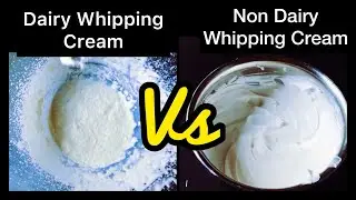 Dairy Whipping Cream vs Non- Dairy Whipping cream #shorts #whippingcream #homemade #nondairy