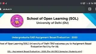 SOL LATEST NOTIFICATION FOR OBE EXAM 2020 ??/ MUST WATCH / SOL LATEST NEWS😮