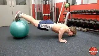 How To: Modified (Feet Up) Exercise Ball Push-Up