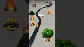 Crazy Duck is walking on the railway track and train is approaching fast | Centy Train in Spain
