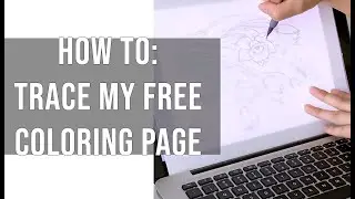 No printer? How to trace my free printable coloring page