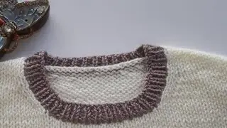 Yuvarlak yaka patı. &Ouml;r&uuml;l&uuml;ş. ( Japon omuz yuvarlak yaka )