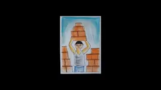 How to draw Stop child labour drawing// Say No to Child Labour Day//बाल श्रम निषेध दिवस