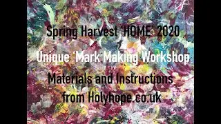 Spring Harvest Home 2020 - Unique Mark Making Workshop - Creative Bible Study Journaling Ideas.