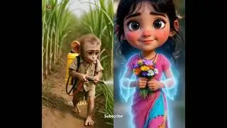 small baby monkey rio and the elephant heartouching❤️hardworking story