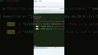 Shell Script | Email ID Validation 1 shot |  #automation | #devops | #python | #linux | #reel #ram