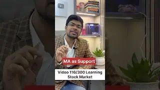 Video 116/300 Learning Stock Market | Moving averages as Support