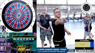 II OPEN de dardos ÀNGEL TOBIES - Individual nivel 1 - ALEJANDRO vs JL