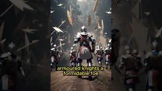 Armored Knights Vs English Bows  #ai #automation #shorts