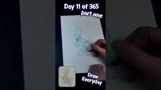 Day 11 of 365 draw everyday! 1930s Donald Duck part one #drawdaily #art #sketching #Disney