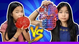 POP IT FIDGET VS GUMMY FOOD CHALLENGE