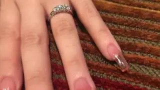 4mm 3 stone round CZ Ring 14K White gold |5770