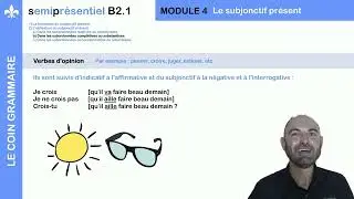 Le subjonctif présent