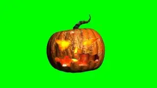 Halloween Pumpkin green screen - free use