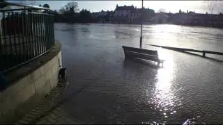 Staines 13/01/14. Bridge floods.