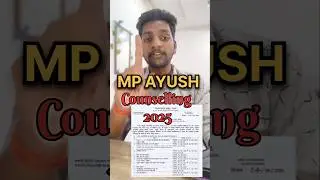 MP AYUSH 2025 Scheduled Out ✅// Round 1 update ⚠️ Imp Notification 😱 #mpneet #mpayush