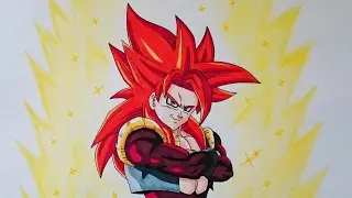 Cómo dibujar a Gogeta SSJ4 paso a paso - How to draw Gogeta SSJ4