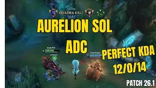 High Elo Aurelion Sol ADC Hyper Carry with Perfect KDA [GM+ Elo]
