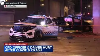Police chase ends in Garfield Park crash, injuring CPD officer and driver of carjacked van: ISP