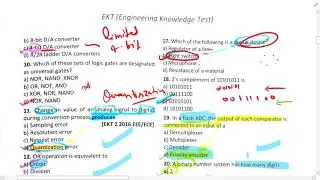 Digital & Analog Circuits - 100  MCQs {One Liner} (1000 Mcq Series)