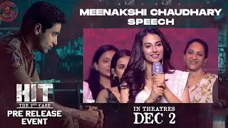 Actress Meenakshi Speech @ HIT 2 Pre Release Event