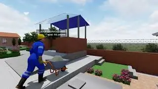 3D visualization of Faecal Sludge Treatment Plant(FSTP) as per DPR of Lamahi Municipality.