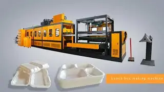 PS food container making machine PS plastic disposable takeaway tray machine #forming machine