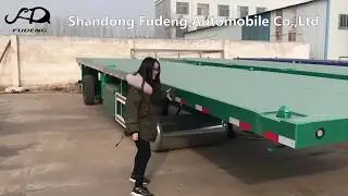 Cheap 3 axle 40ft or 20ft trailer container flatbed truck trailer high bed trailer for sale
