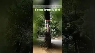 3D Invisible Art: Finger Lifting Tree Trunk | 3D隐形画：手指托树干 #Shorts #3DTrickArt
